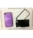 Funda iPhone 4G/S de 2 partes, de metal, cor morado