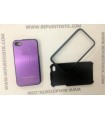 Funda iPhone 4G/S de 2 partes, de metal, cor morado