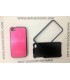 Funda iPhone 4G/S de 2 partes, de metal, cor rosa