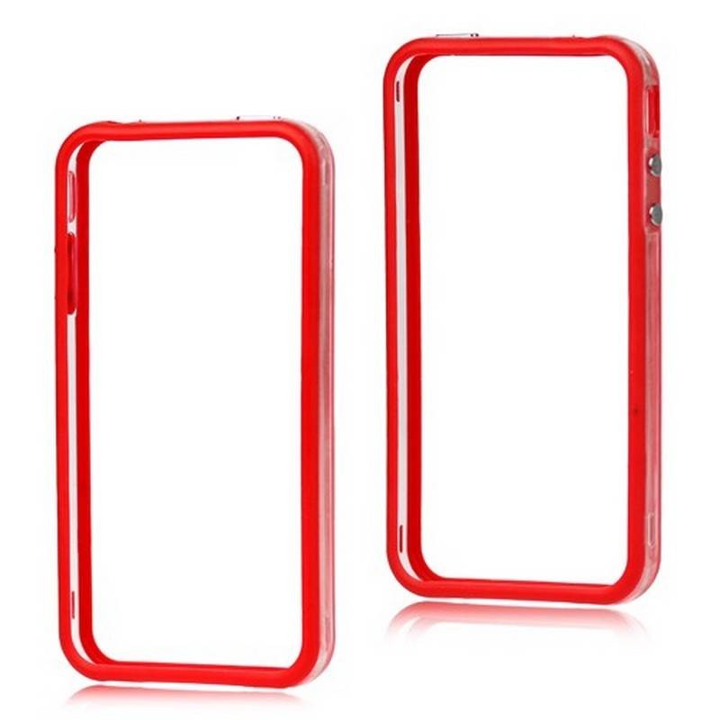 Bumper iPHONE 4/S ROJO con TRANSPARENTE