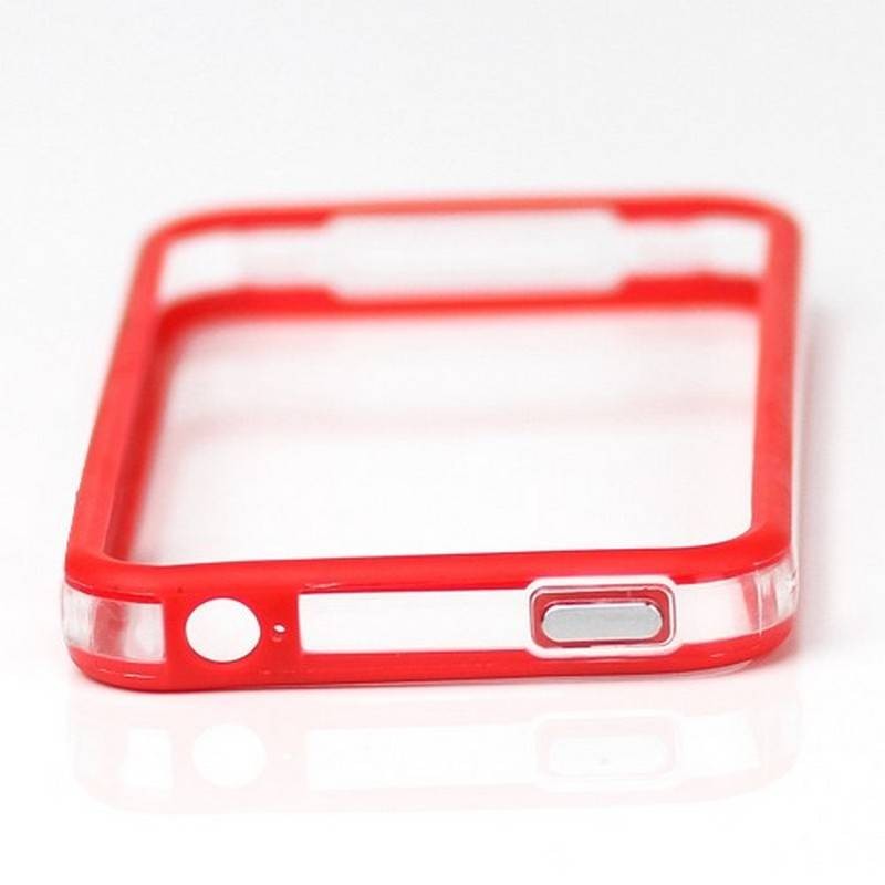 Bumper iPHONE 4/S ROJO con TRANSPARENTE