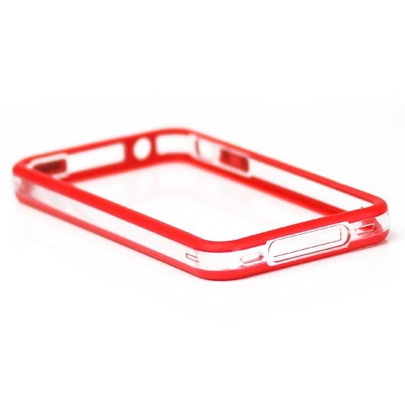 Bumper iPHONE 4/S ROJO con TRANSPARENTE