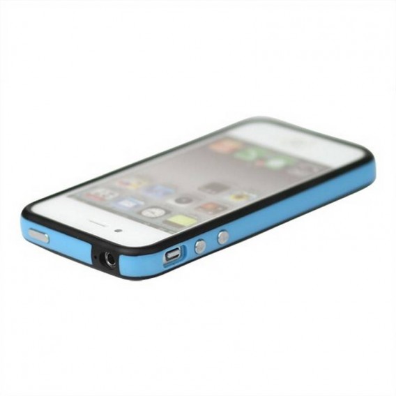 Bumper iPHONE 4/S AZUL con NEGRO