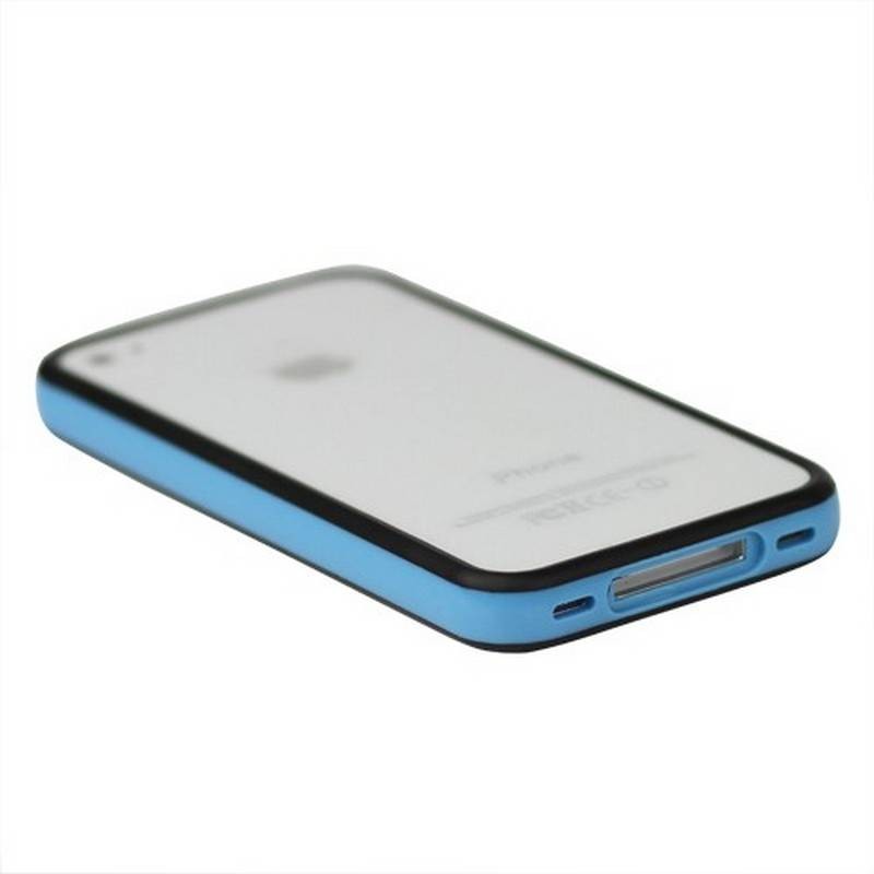Bumper iPHONE 4/S AZUL con NEGRO