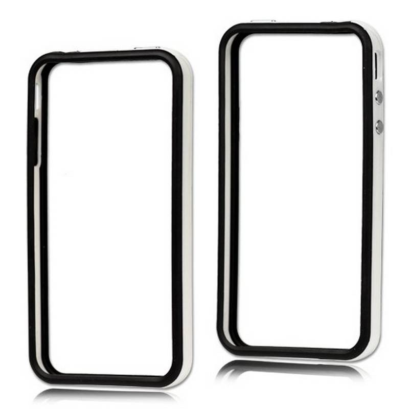 Bumper iPHONE 4/S BLANCO con NEGRO