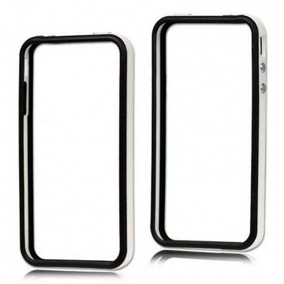 Bumper iPHONE 4/S BLANCO con NEGRO