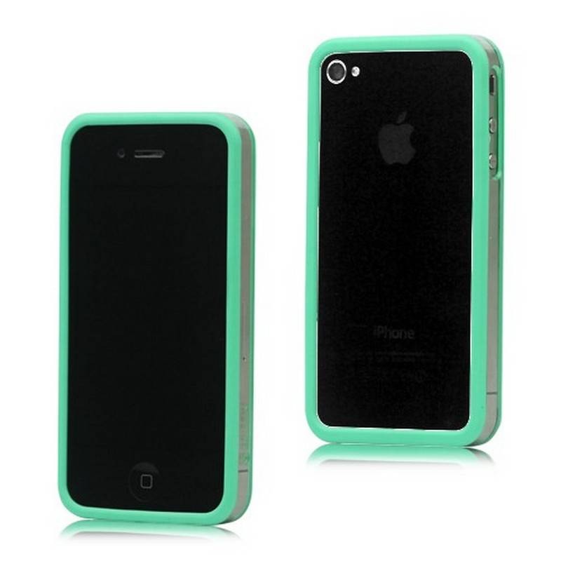 Bumper iPHONE 4/S VERDE con TRANSPARENTE