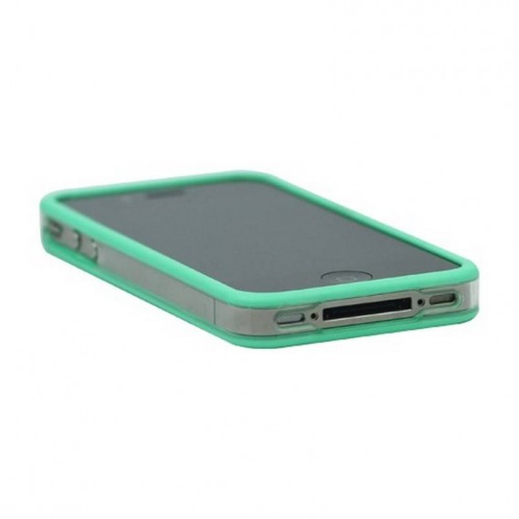 Bumper iPHONE 4/S VERDE con TRANSPARENTE