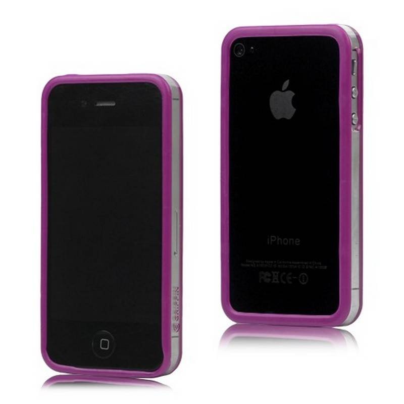 Bumper iPHONE 4/S PURPURA con TRANSPARENTE