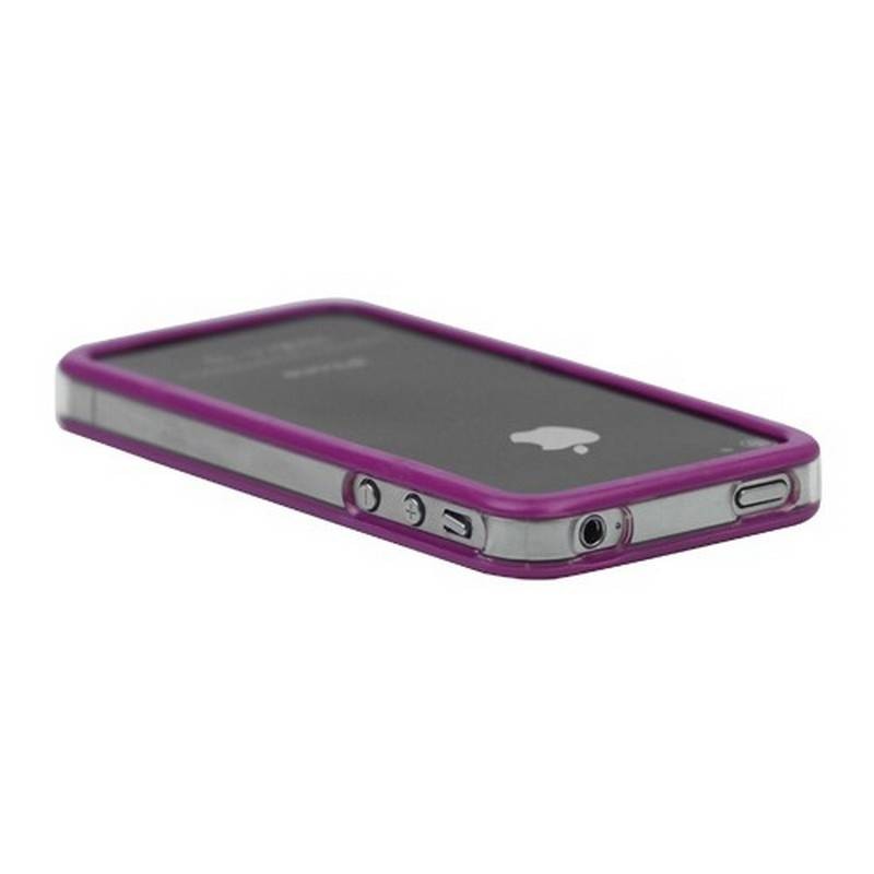 Bumper iPHONE 4/S PURPURA con TRANSPARENTE