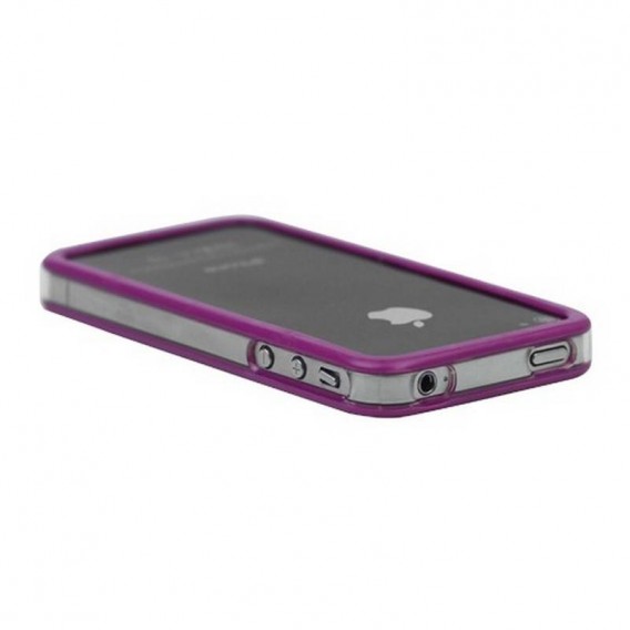 Bumper iPHONE 4/S PURPURA con TRANSPARENTE