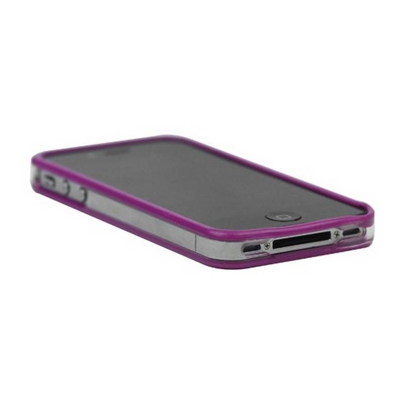 Bumper iPHONE 4/S PURPURA con TRANSPARENTE