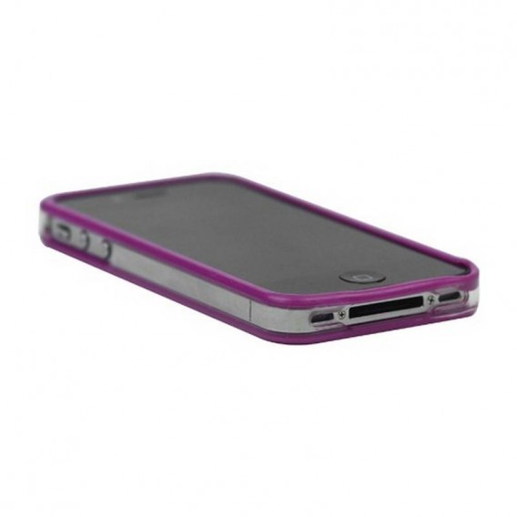 Bumper iPHONE 4/S PURPURA con TRANSPARENTE