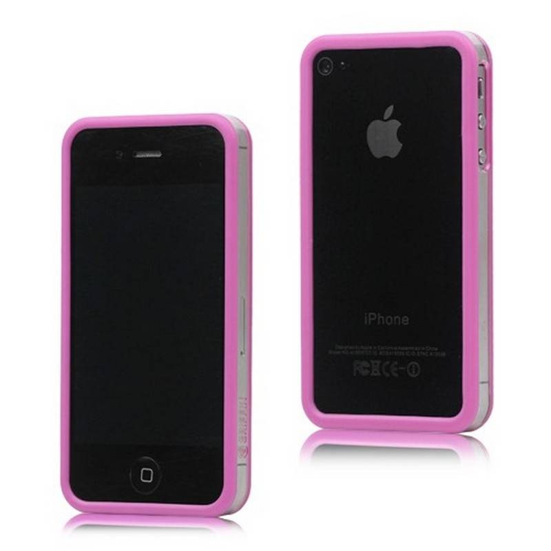 Bumper iPHONE 4/S ROSA con TRANSPARENTE