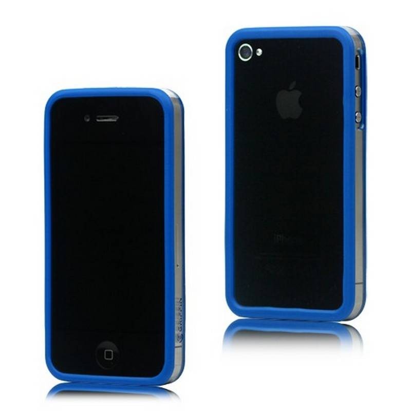 Bumper iPHONE 4/S AZUL con TRANSPARENTE