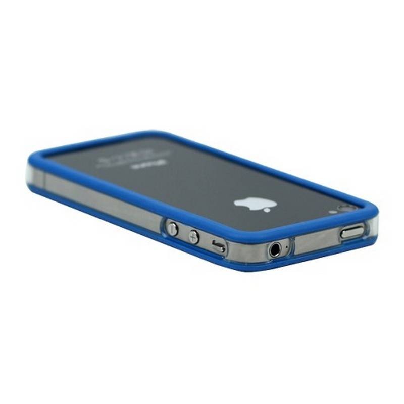 Bumper iPHONE 4/S AZUL con TRANSPARENTE
