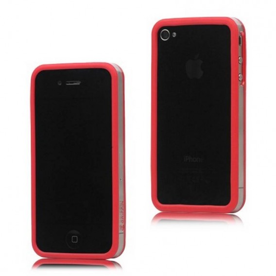 Bumper iPHONE 4/S ROJO con TRANSPARENTE