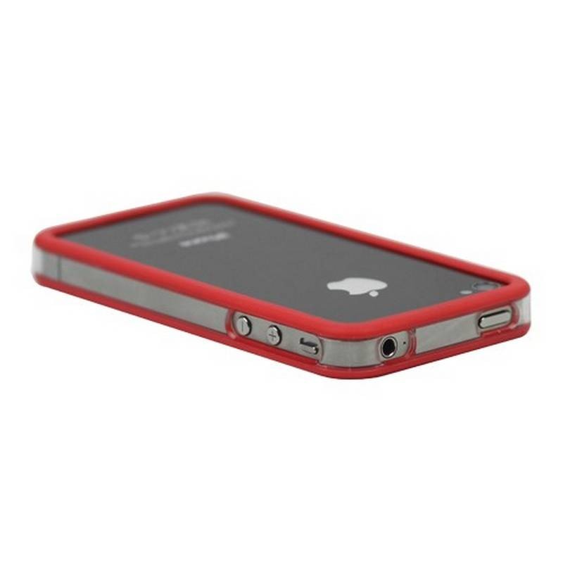 Bumper iPHONE 4/S ROJO con TRANSPARENTE