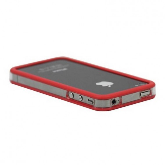 Bumper iPHONE 4/S ROJO con TRANSPARENTE