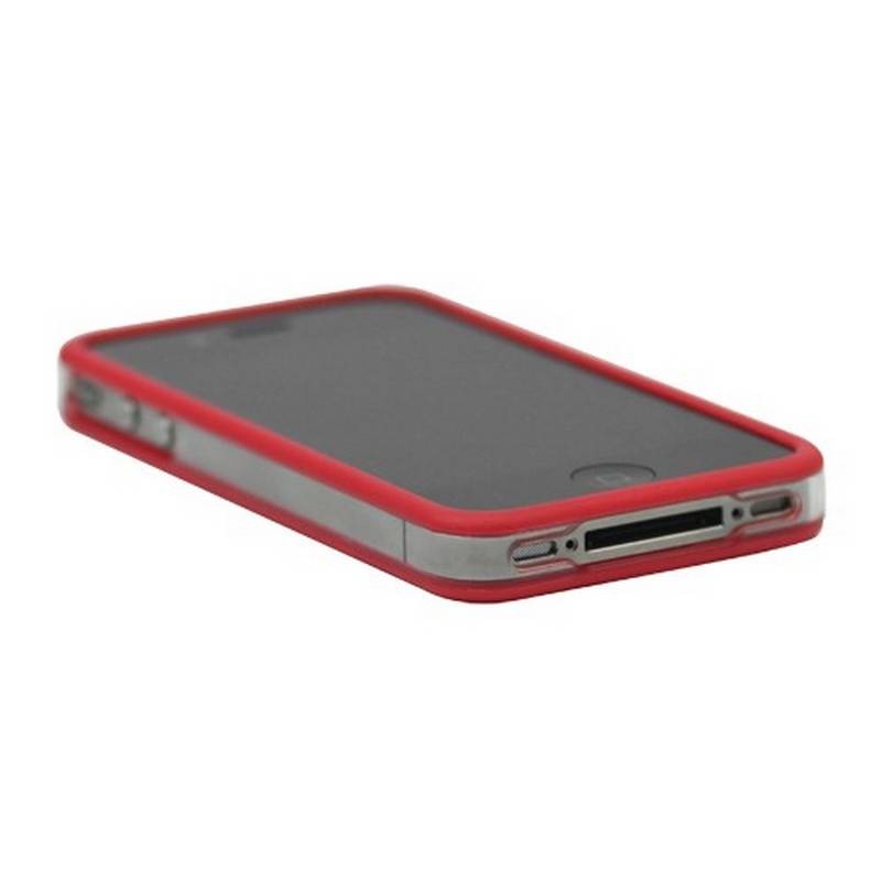 Bumper iPHONE 4/S ROJO con TRANSPARENTE