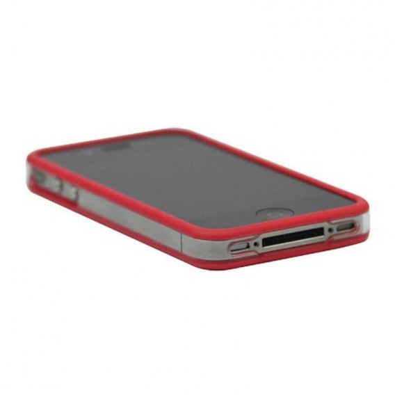 Bumper iPHONE 4/S ROJO con TRANSPARENTE