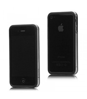 Bumper iphone 4/S preto com transparente 