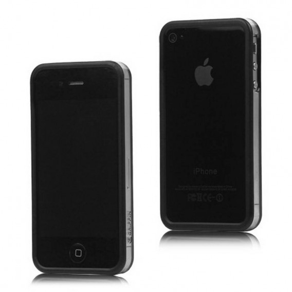 Bumper iPHONE 4/S NEGRO con TRANSPARENTE
