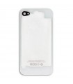 iPhone 4G carcasa, tapa bateria Blanco con Transparente