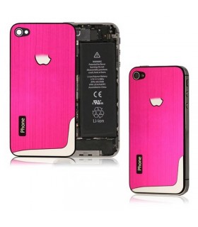 iPhone 4Gs carcaça, tapa bateria de metal ROSA 