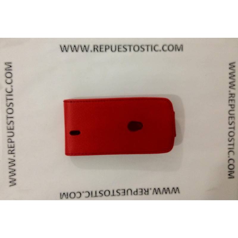 FUNDA PARA Sony Ericsson MT15i - CUERO ROJO