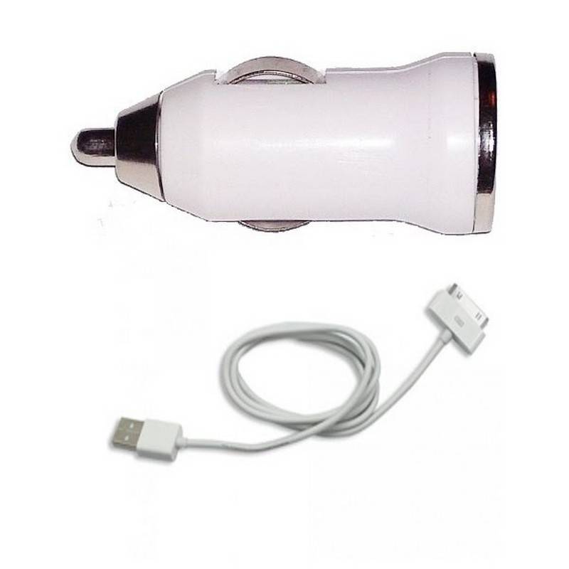2 en 1 CABLE USB + CARGADOR COCHE USB PARA IPHONE 4 4S 3G 3GS ipod ipad