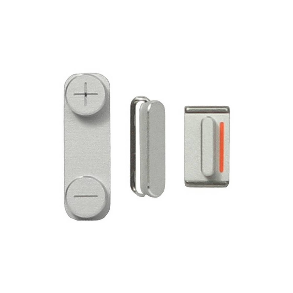 Kit Botones iPhone 5- PLATA