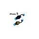 Cabo flex com interruptor home preto para iphone 5