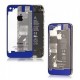 TAPA IPHONE 4 TRASPARENTE Y AZUL