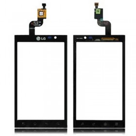 Ecrã digitalizadora, ventana táctil cubre display preto de LG P920 Optimus 3D
