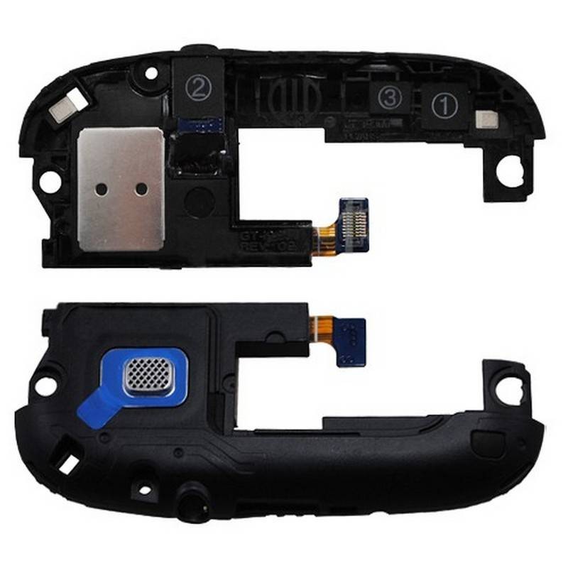 Modulo de antena preto com altavoz polifonico/Buzzer e conetor de fone de ouvidoes para Samsung i9300 Galaxy S3, SIII