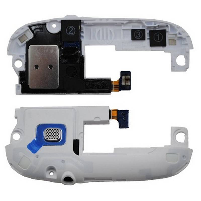 Modulo de antena branco com altavoz polifonico/Buzzer e conetor de fone de ouvidoes para Samsung i9300 Galaxy S3, SIII