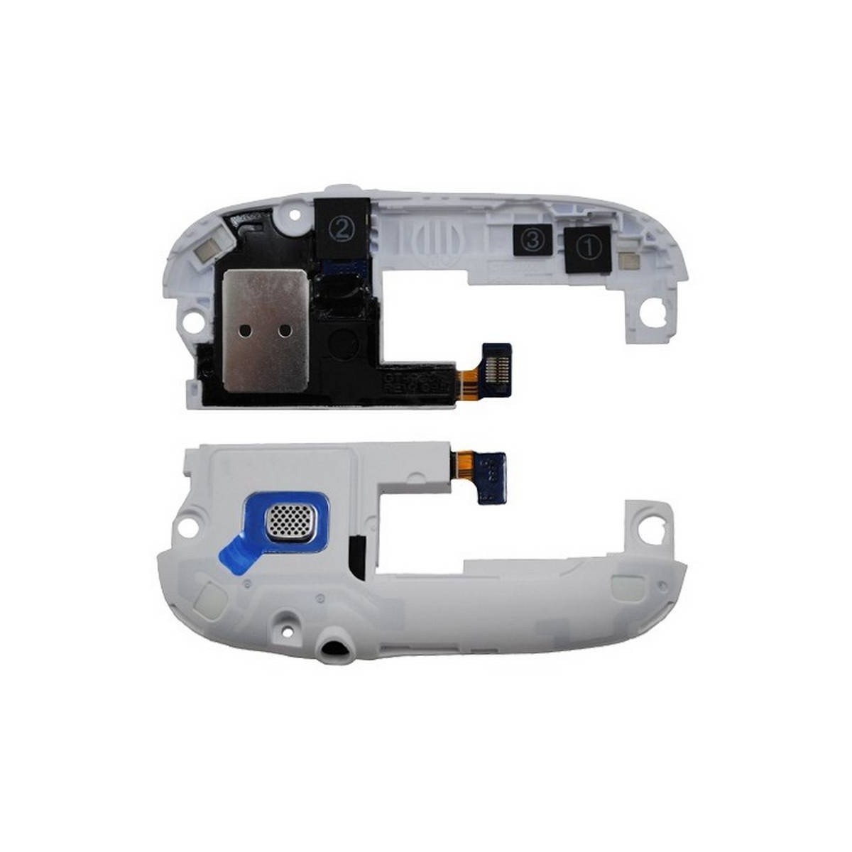 Modulo de antena branco com altavoz polifonico/Buzzer e conetor de fone de ouvidoes para Samsung i9300 Galaxy S3, SIII