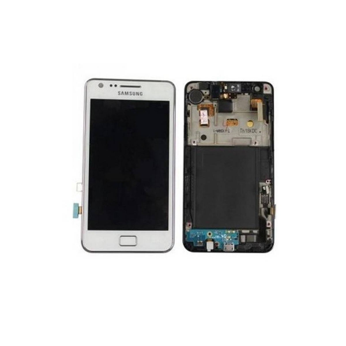 Pantalla (Display) y ventana táctil para Samsung i9100 Galaxy S2/II blanca 