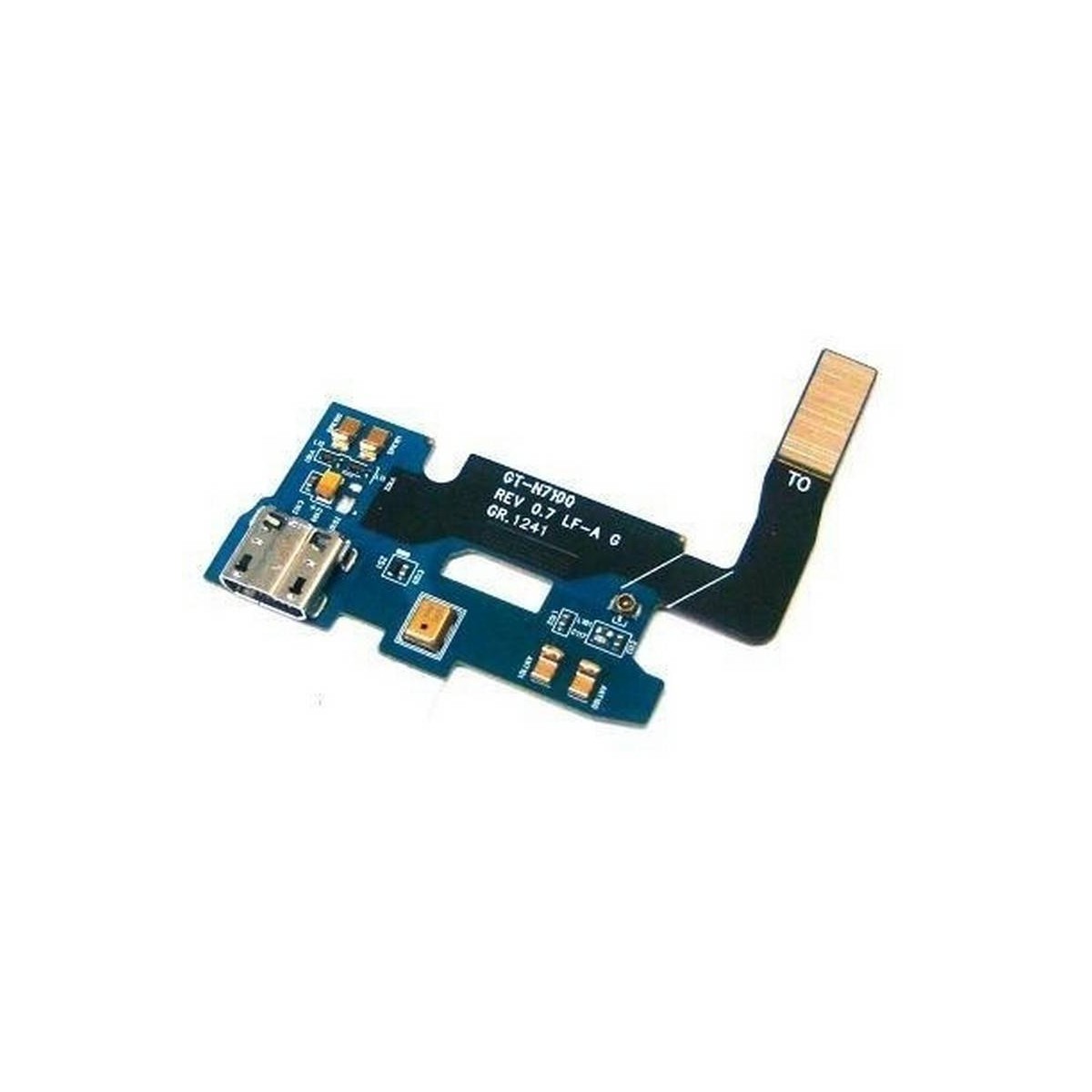 Flex de conector carga y accesorios Micro USB, con micrófono para Samsung Galaxy Note 2 LTE N7100