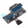 Flex con lector de tarjeta SIM y tarjeta de memoria MicroSD para Samsung Galaxy S4 Mini I9195