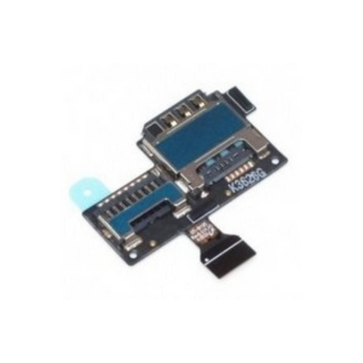 Flex con lector de tarjeta SIM y tarjeta de memoria MicroSD para Samsung Galaxy S4 Mini  I9195
