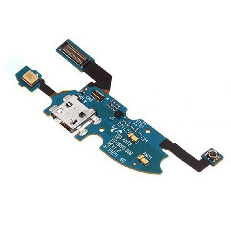 Flex con conector de Carga y Accesorios, Micro USB y micrófono para Samsung Galaxy S4 Mini, I9195