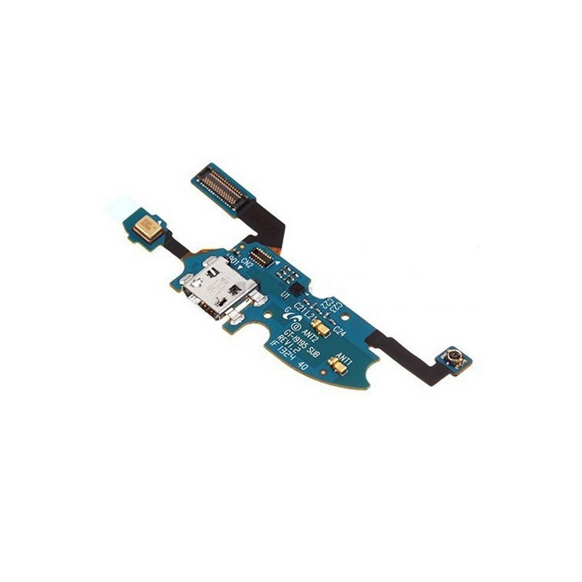 Flex con conector de Carga y Accesorios, Micro USB y micrófono para Samsung Galaxy S4 Mini, I9195