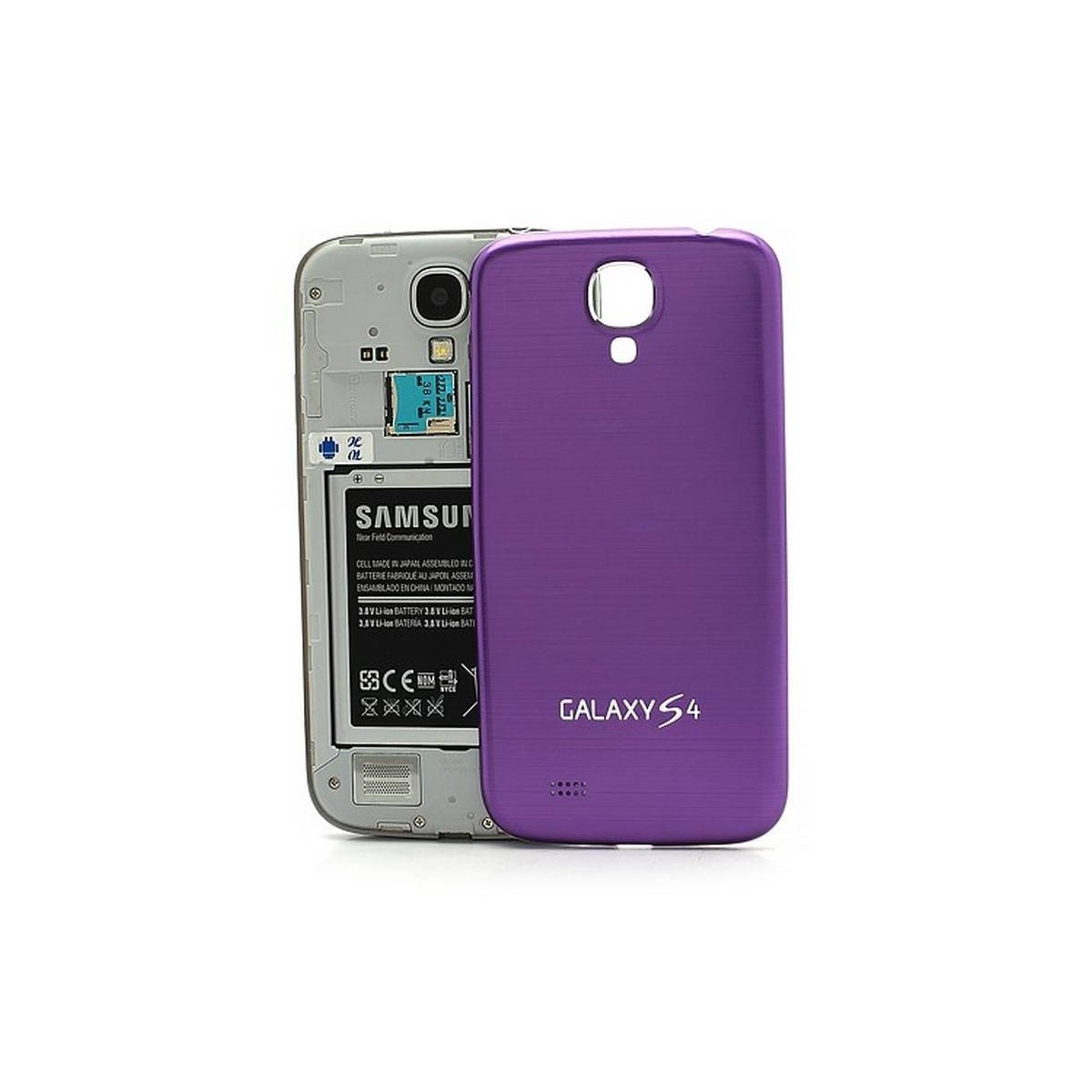 TAPA METALICA COLOR MORADO SAMSUNGALAXY S4 I9500