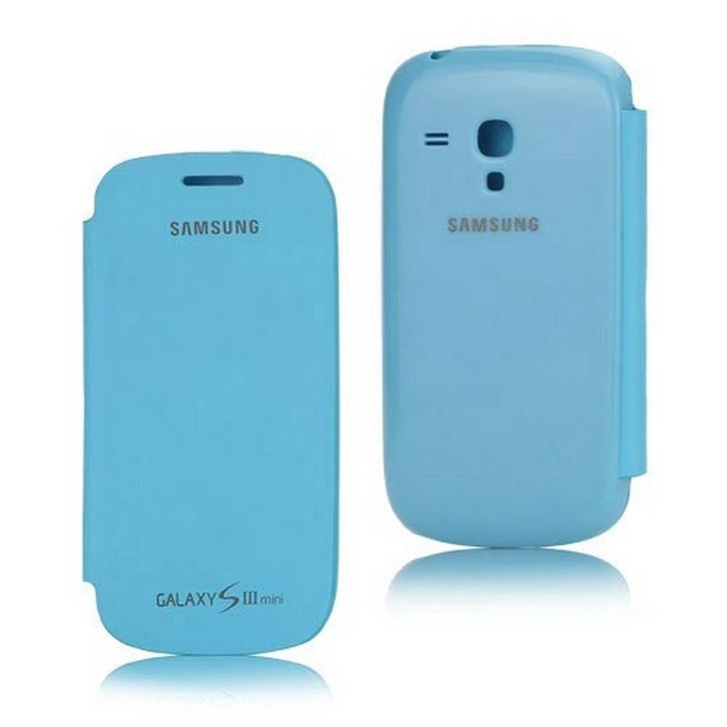 funda con tapa samsung s3 mini azul