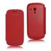 FUNDA con tapa Samsung Galaxy S3 MINI I8190 rojo
