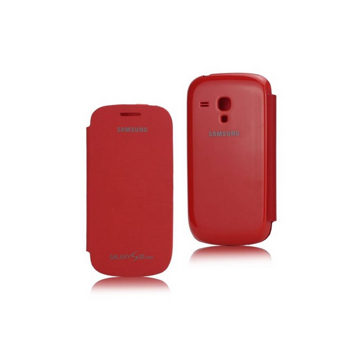 FUNDA CON TAPA SAMSUNG GALAXY S3 MINI I8190 ROJO