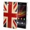 Funda Carcaça Dura para Sony Xperia Z L36h Bandera Reino Unido Inglaterra Envejecida