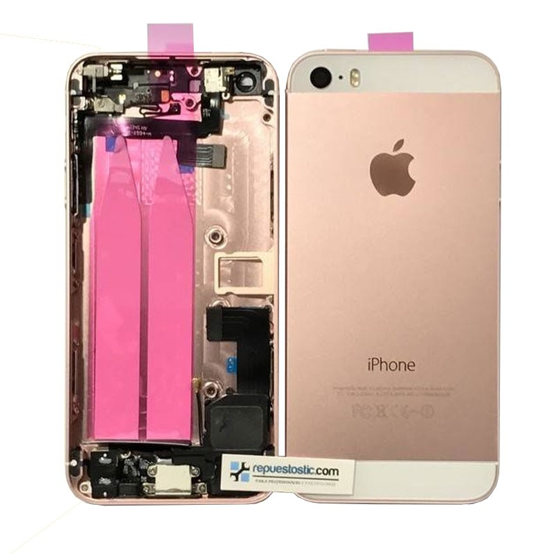 carcasa trasera en color oro rosado iphone 5s